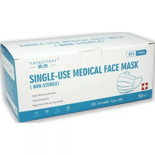 Védőmaszk 3 rétegű 50 db