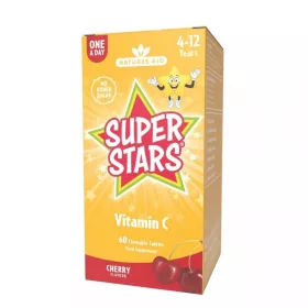   Natures Aid Gyermek C-vitamin étrend-kiegészítő rágótabletta cseresznye ízesítéssel 60 db