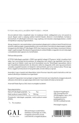 TITOK Halkollagén Peptidek + MSM