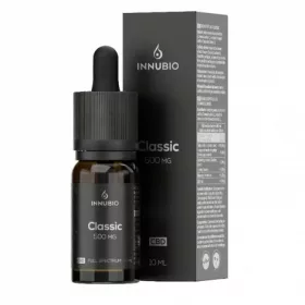   Innubio Classic 500 mg (5%) CBD 10ml. Teljes Spektrumú CBD olaj! –  2024.novemberi Lejáratú!